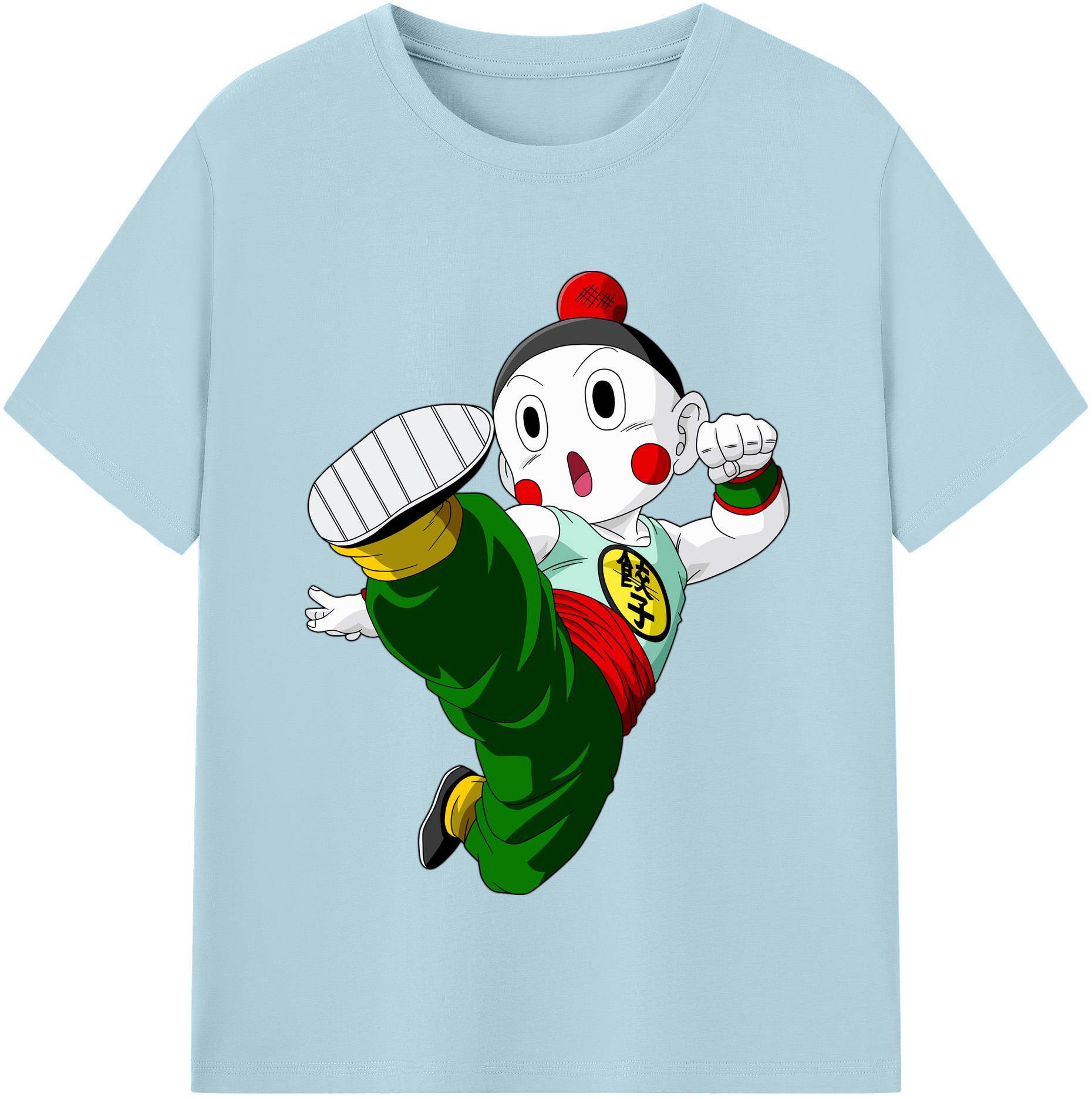 （画像用） ドラゴンボール 餃子（チャオズ）DRAGON BALL Chaoz 綿100％半袖Tシャツ（フロントプリント）